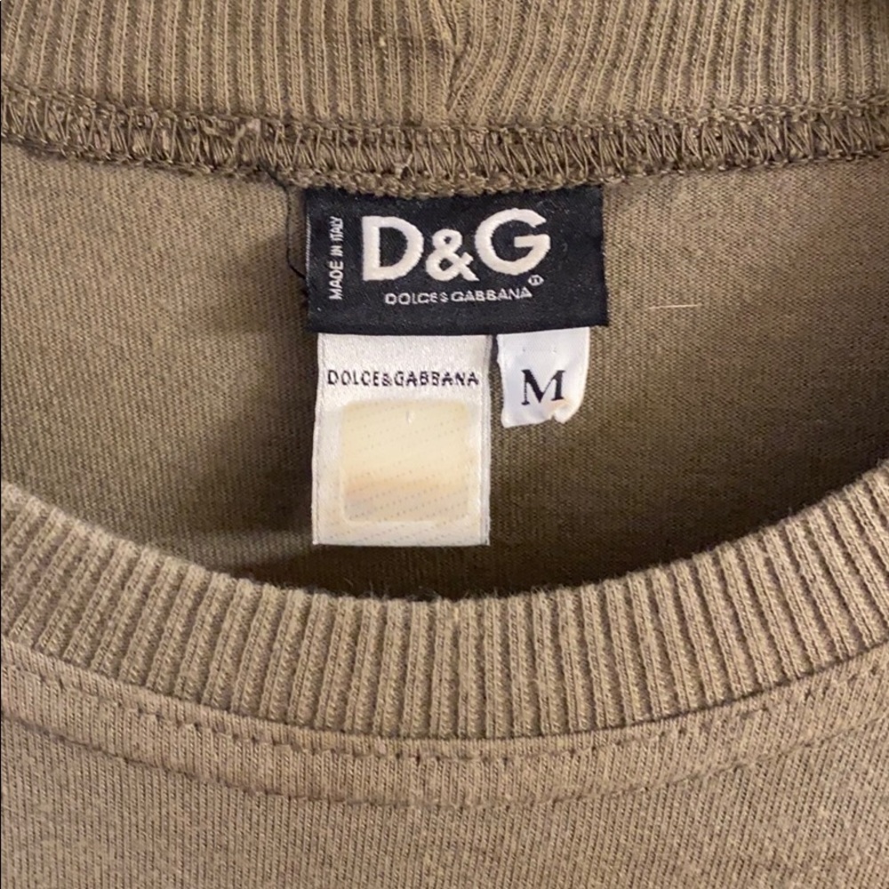 Dolce & Gabbana Archive Military Utility Long Sleeve Shirt Olive Healthy Graphic - Picture 5 of 13